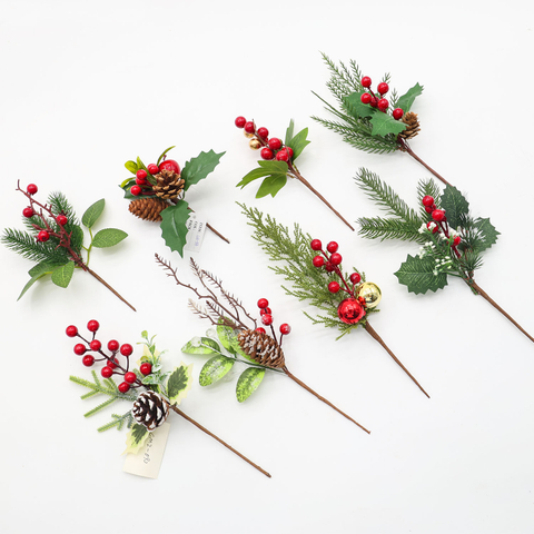 Artificial Red Berry Stem